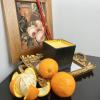 Lumanare parfumata turnata in bol ceramic patrat format mare cu aroma de lamaie, liliac, magnolie, pin, portocale, santal, ylang ylang